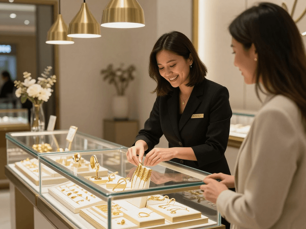 24K gold jewelry experience at mantra88 showcasing elegance and luxury