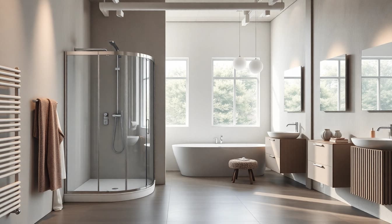 Die Produktpalette von sonni sanitär GmbH zeigt elegante Badezimmerlösungen für modernes Wohnen.