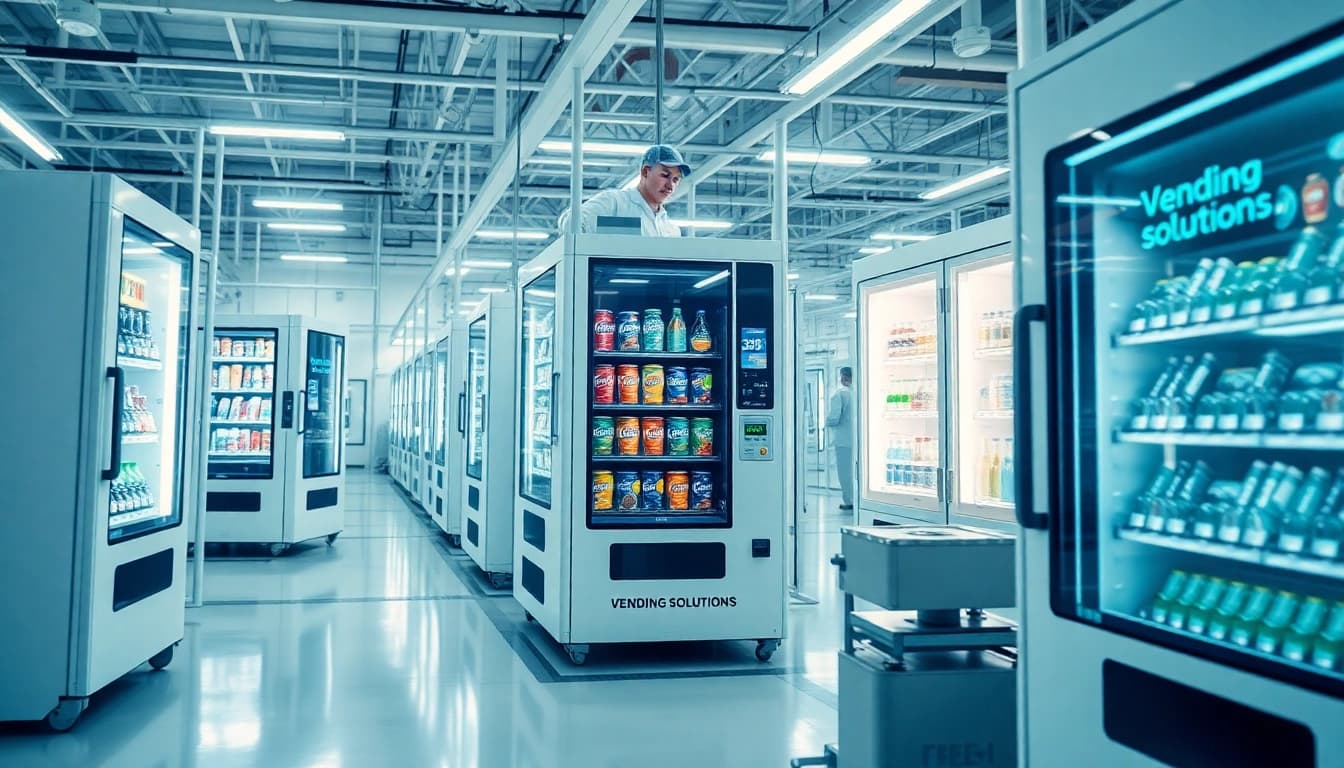 Innovative vending machine manufacturers showcasing modern production lines.