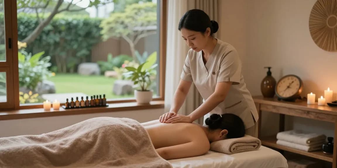 Experience 마포스웨디시 in a tranquil massage studio with soothing elements.