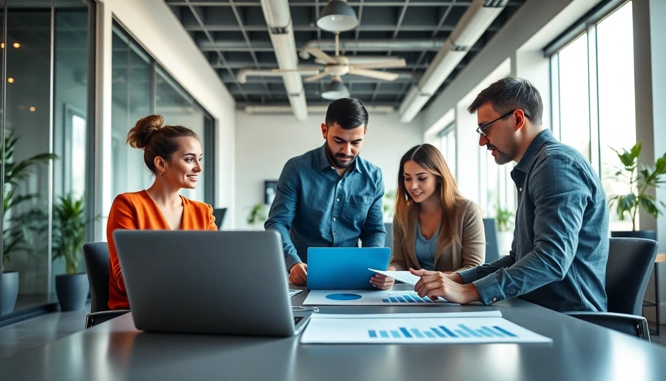 Tampa Business IT Partner collaborating in a modern office, showcasing technology solutions.
