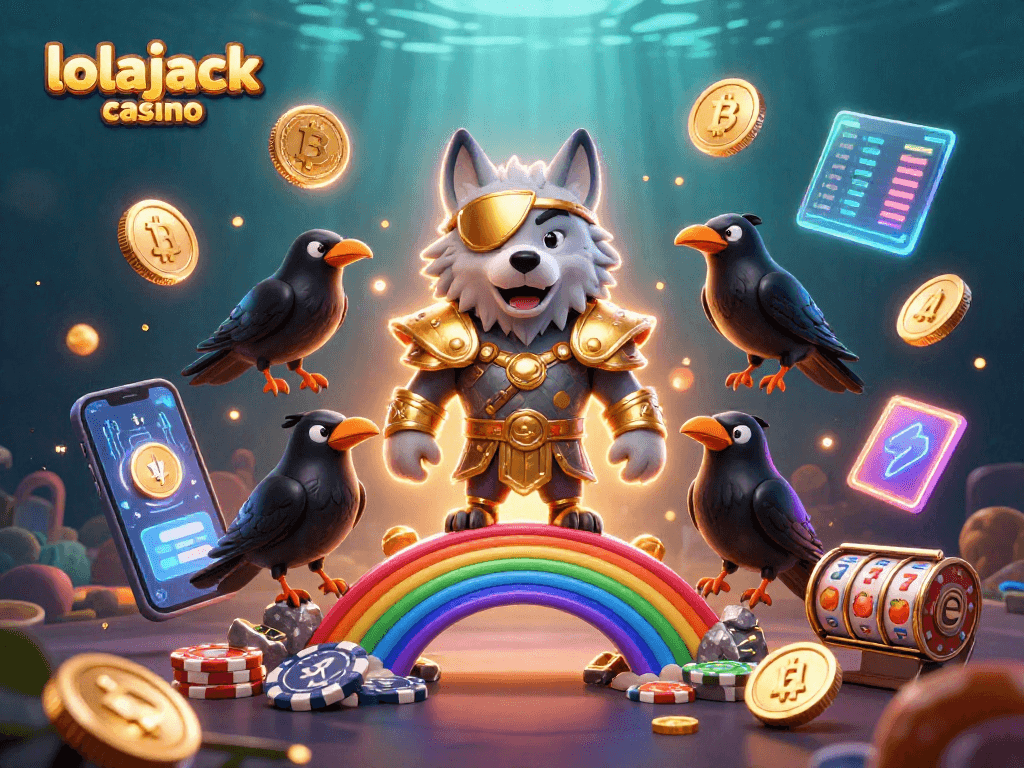 Loving the excitement at lolajack casino amidst glowing coins and vibrant characters.