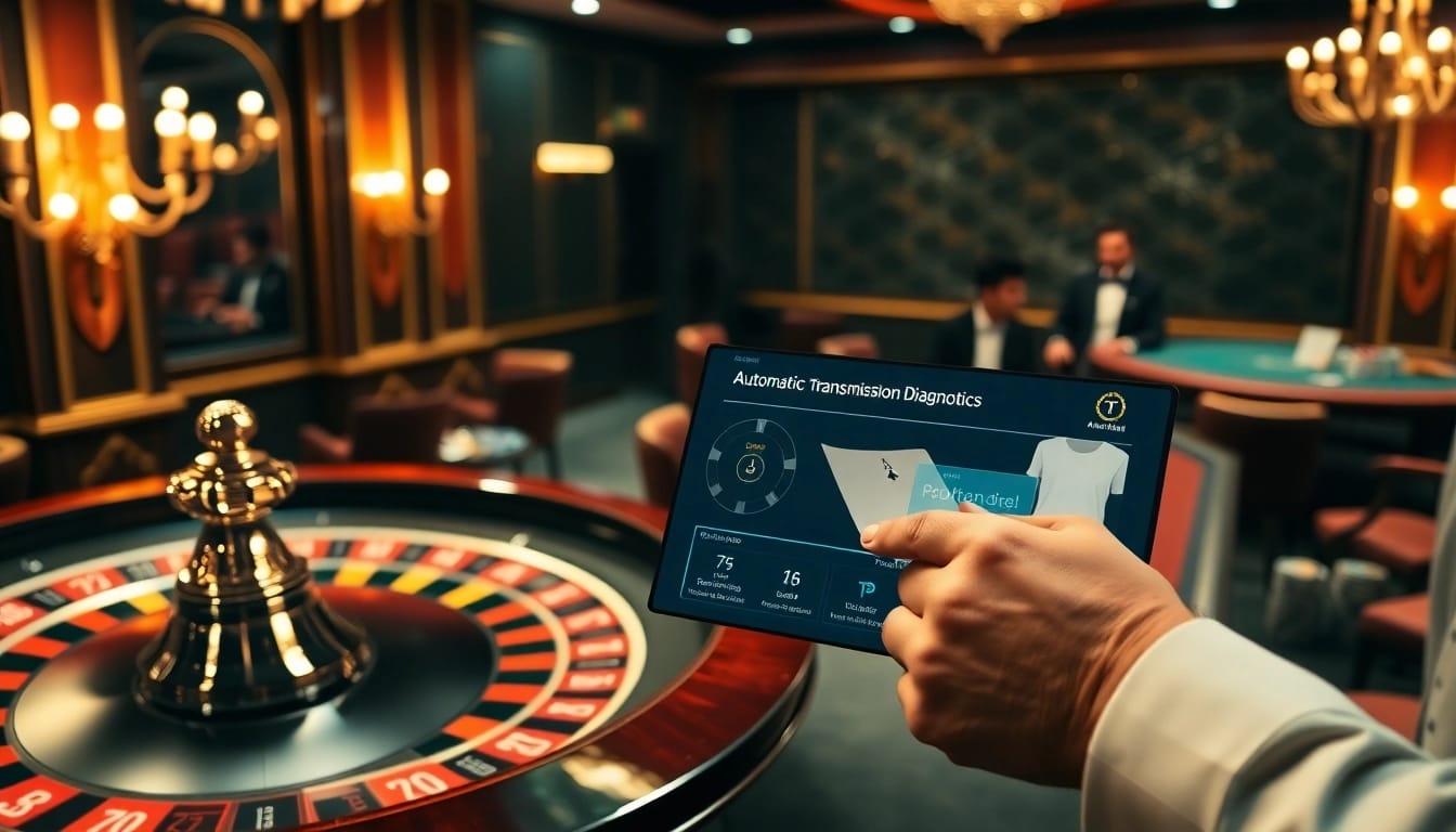Experience the excitement of gambling as an Automatic Transmission Specialist with a luxurious casino vibe.