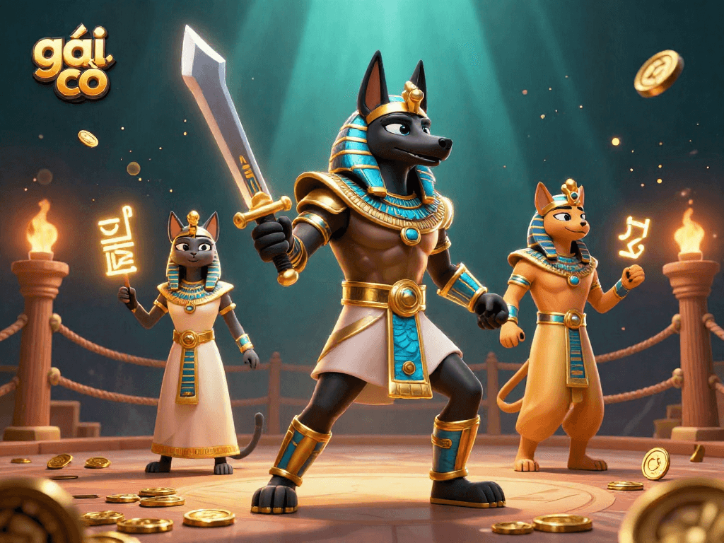 Hình ảnh gái gọi thêm khả năng chiến thắng với anubis và bastet trong sòng bạc.