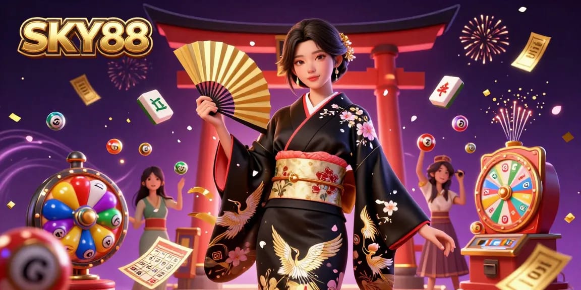Engage with SKY88's thrilling casino atmosphere featuring dazzling games and vibrant celebrations.