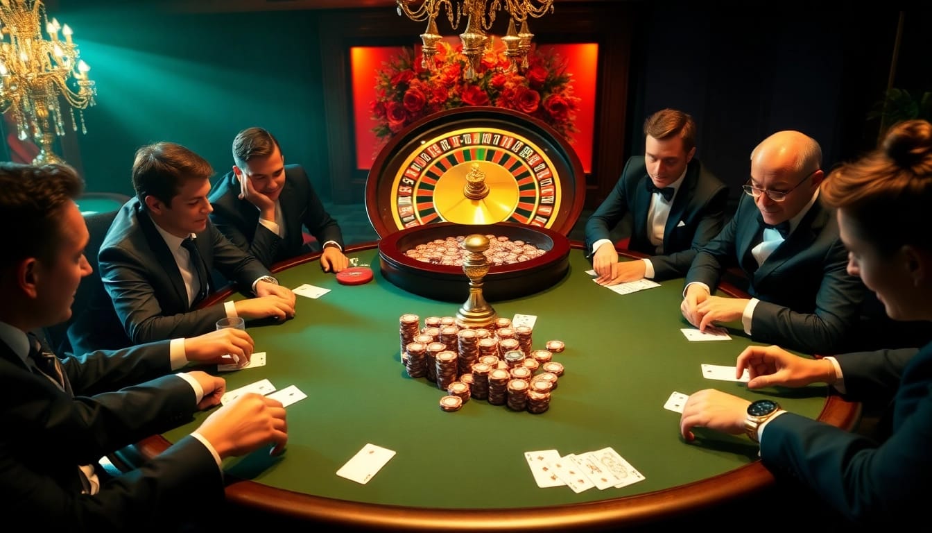 Vivez l'excitation des enjeux élevés dans un casino en ligne argent réel avec une action de poker intense et un cadre luxueux.