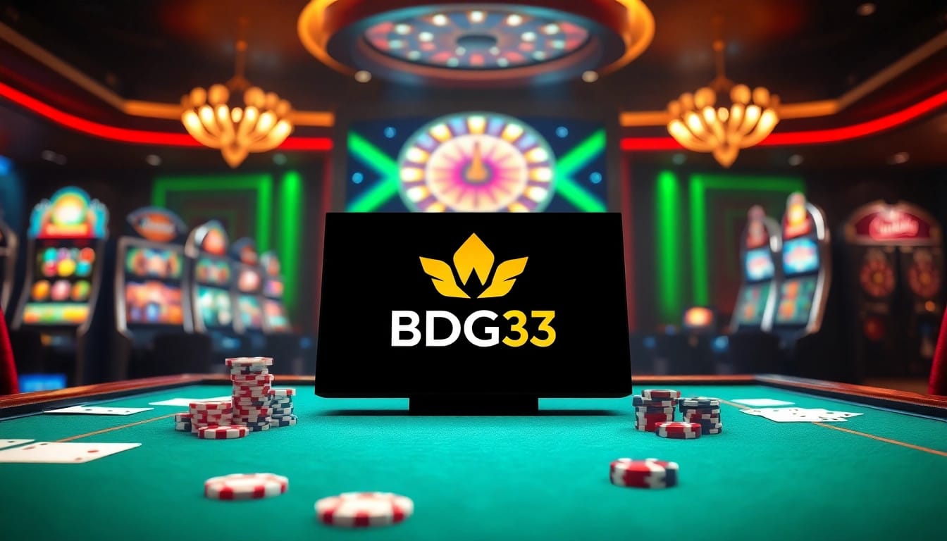 Engage with BDG33 at a vibrant online casino table showcasing exciting gameplay and thrilling features.