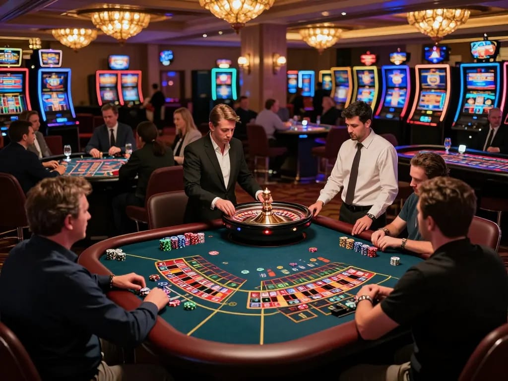 Players enjoying an exciting round of roulette at BK8, showcasing an engaging casino atmosphere.