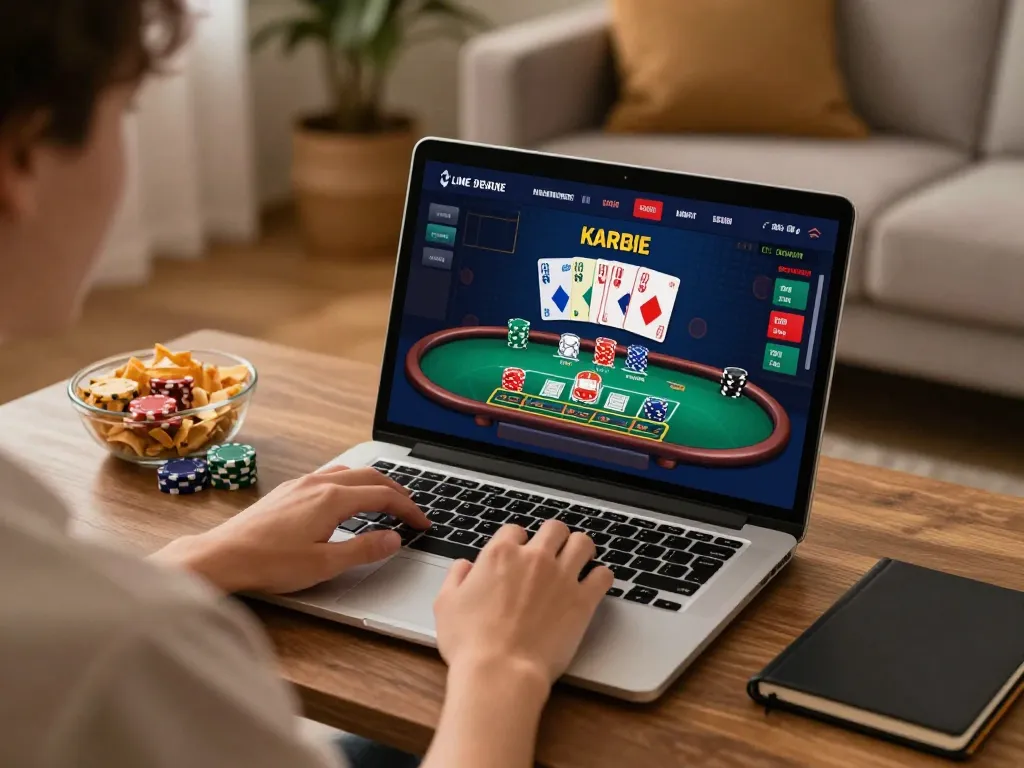 Experience exciting games with lucky88z at home, engaging in online casino gaming on your laptop.