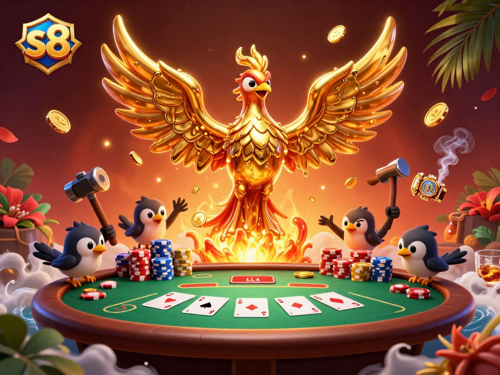 Play exciting games and win big with s8's vibrant casino atmosphere and unique characters.