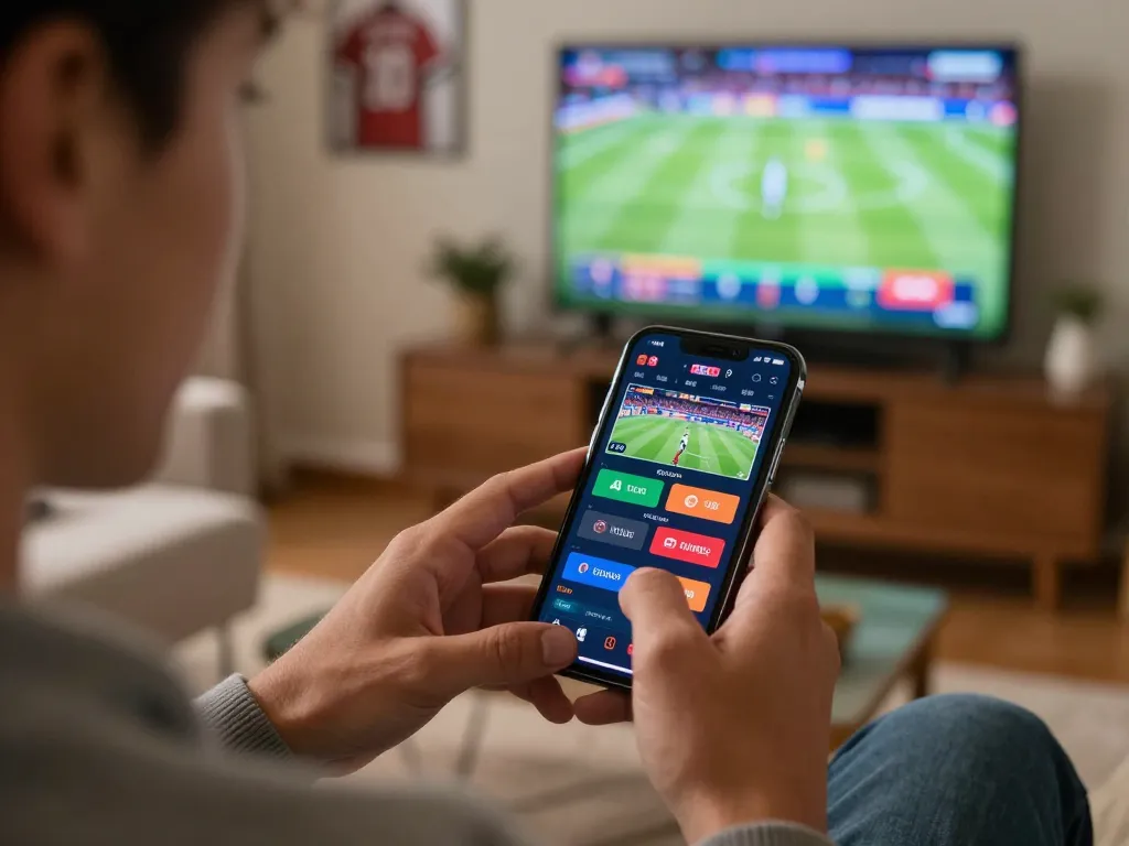 Player enjoying sports betting on da 88 mobile app, focused on exciting game options.