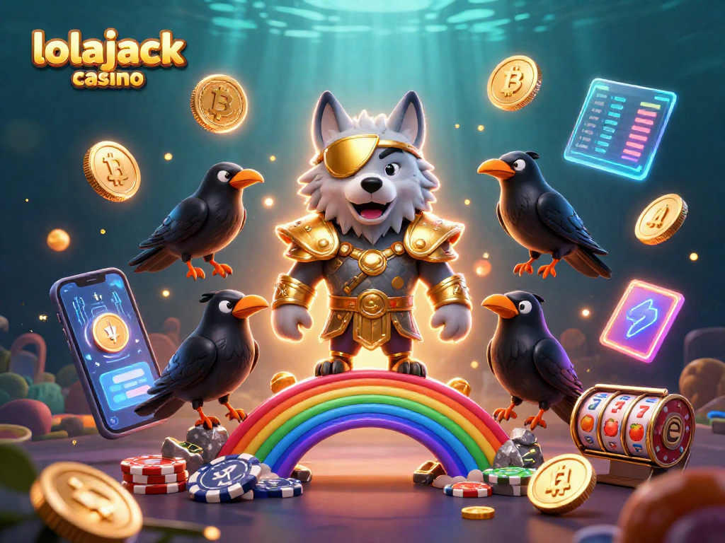 Loving the excitement at lolajack casino amidst glowing coins and vibrant characters.