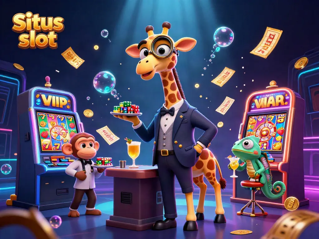 Experience the excitement of Situs slot with vibrant characters and dynamic casino elements.