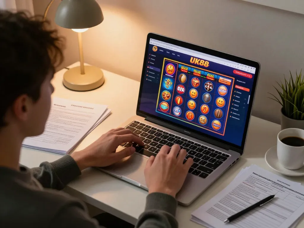 Engaging online gaming session on Uk88 with vibrant visuals capturing player focus on strategic gameplay