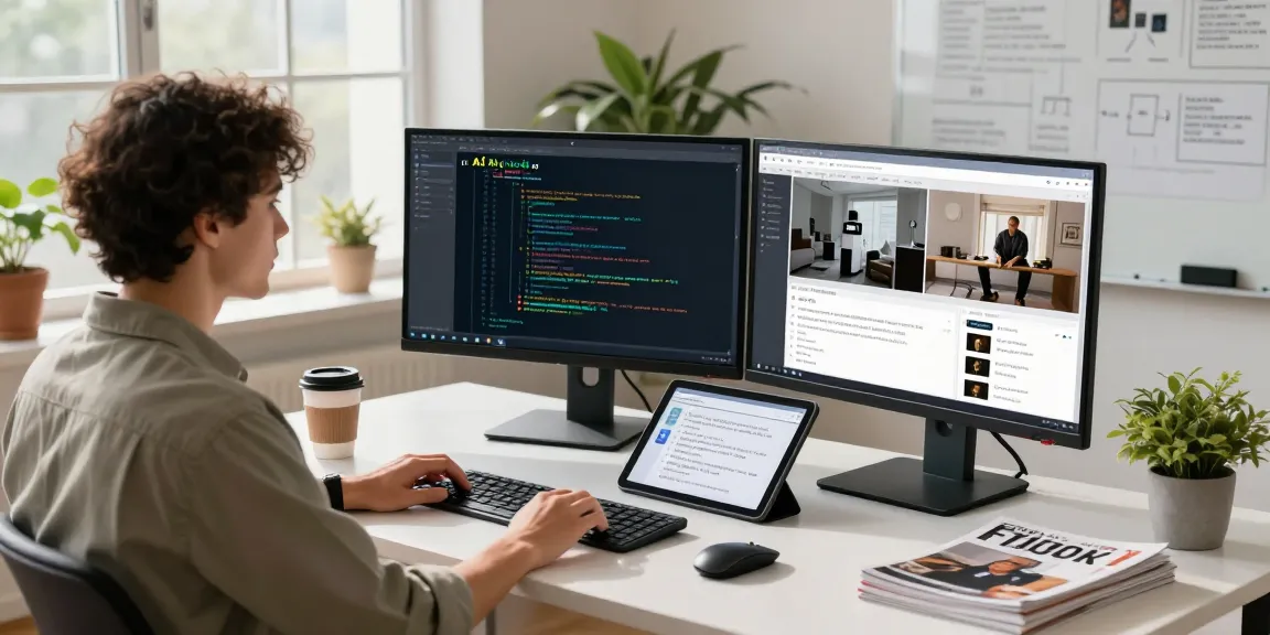 AI detector software in action at a modern workspace, showcasing real-time content moderation analysis.