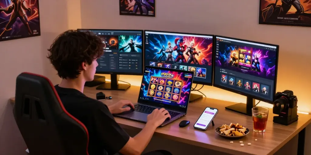Pengguna dewi19 bermain game slot online dengan suasana yang nyaman dan ceria.