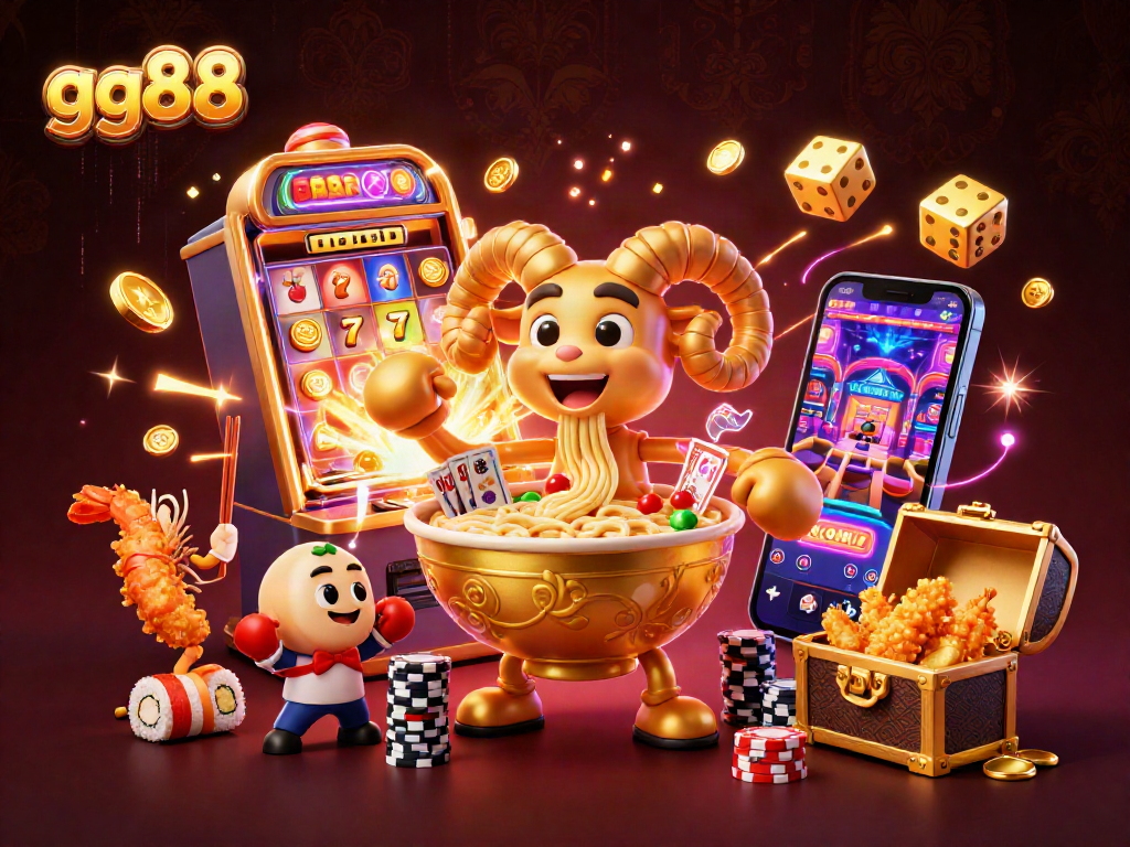 Engage in exciting slots at gg88 with a vibrant 3D illustration of a jackpot explosion.