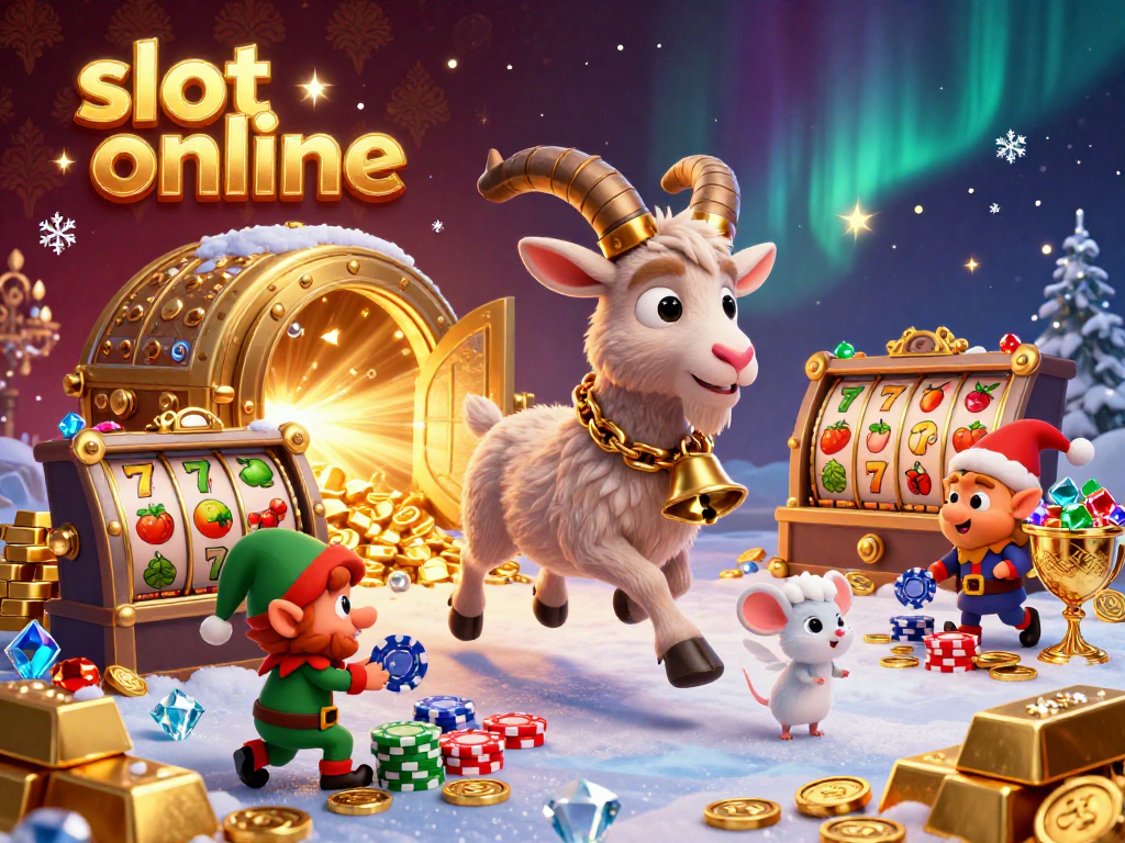 Experience slot online with festive chaos as naughty elf gremlins steal chips in a holiday casino.