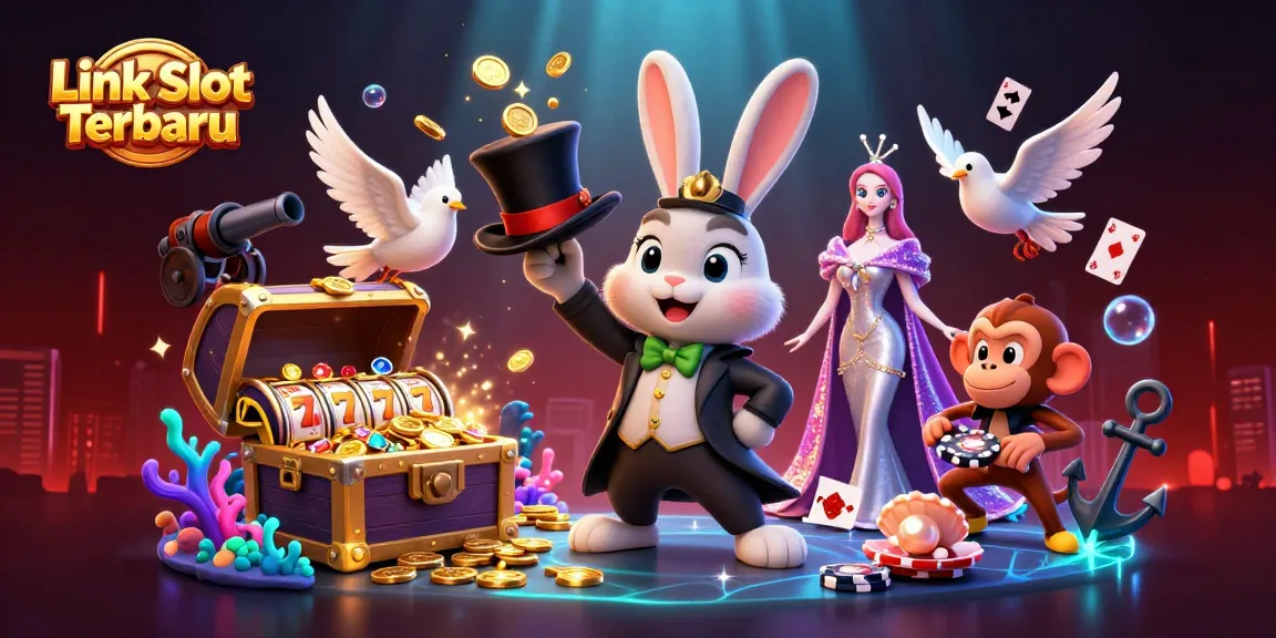 Link Slot Terbaru menawarkan pengalaman bermain yang mengasyikkan dengan simbol slot dan koin emas.