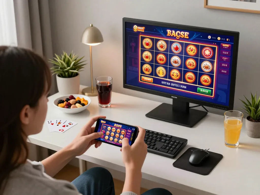Engagera dig i casino utan svensk licens på smartphone i en stilfull heminredning