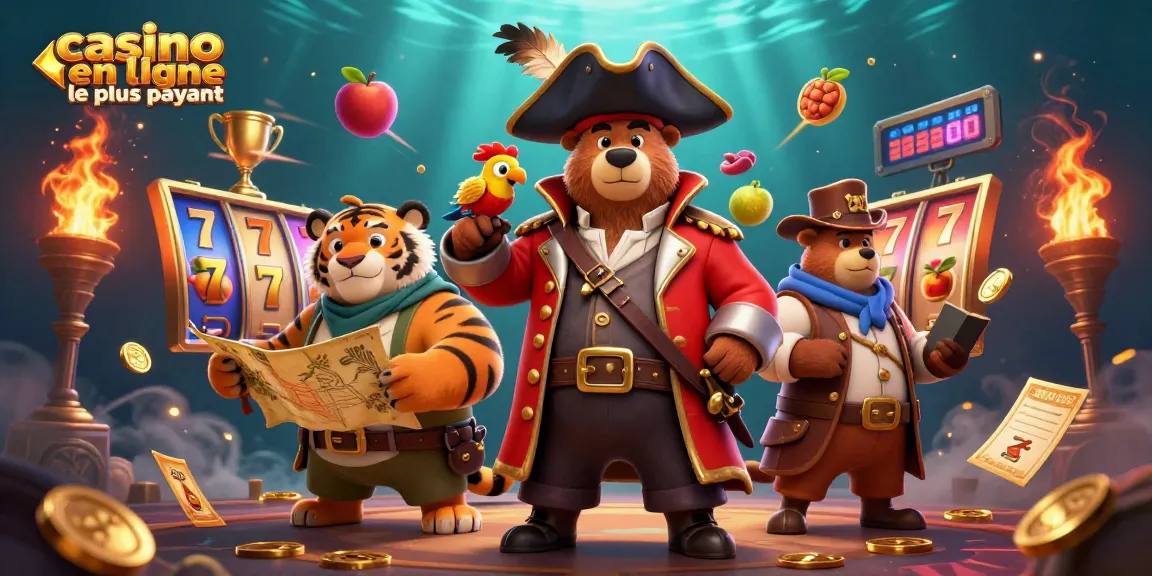 Jouez sur le casino en ligne le plus payant avec des ours pirates et des machines à sous captivantes.