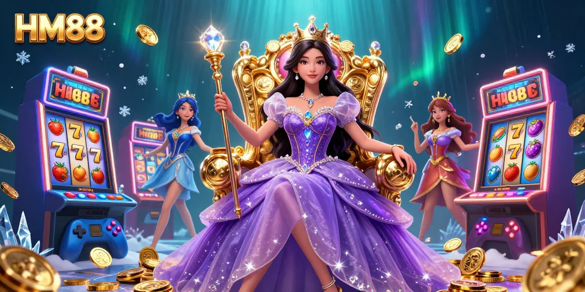 Experience excitement with HM88's immersive online gambling illustrated as a royal casino scene.
