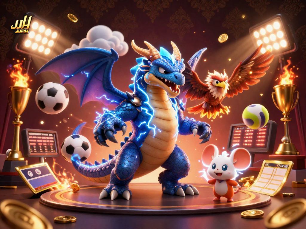 Bet on winning opportunities with JJJPH featuring dynamic sports elements and electrifying characters.