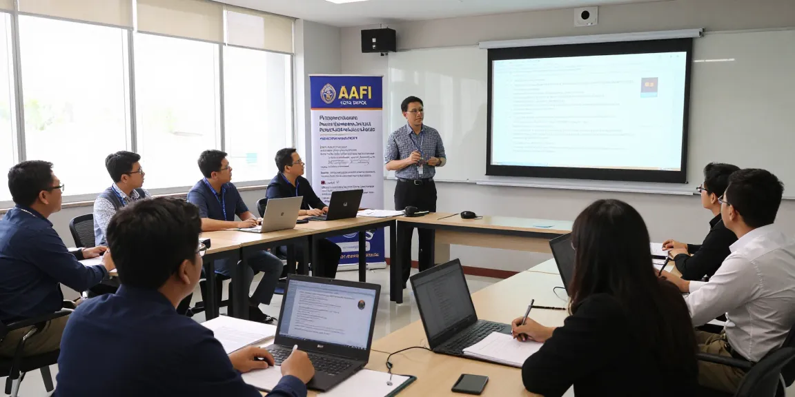 Pelatihan anggota AAFI KOTA DEPOK dengan presentasi data audit forensik.