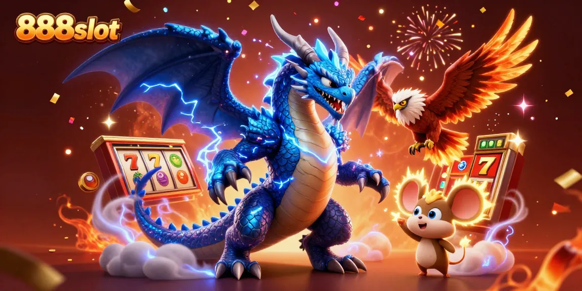 Experience the thrills of 888slot with dynamic casino elements and vibrant characters.