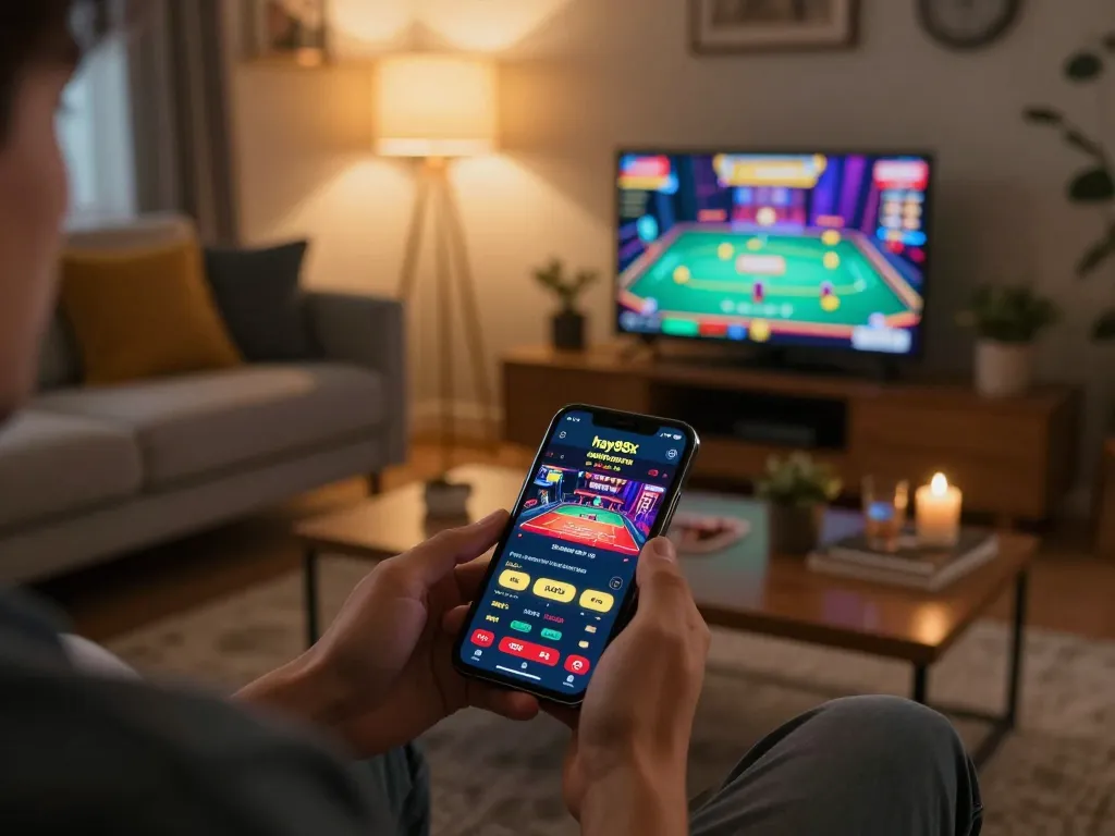 Engaging with the hay88x app for live dealer gaming in a cozy home setting