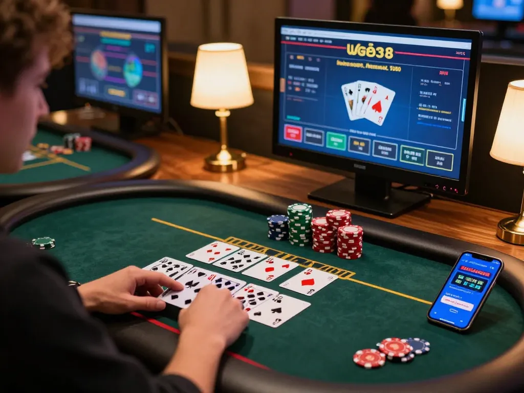 Engaging in live dealer games on UG88 with multiple screens displaying exciting table games.