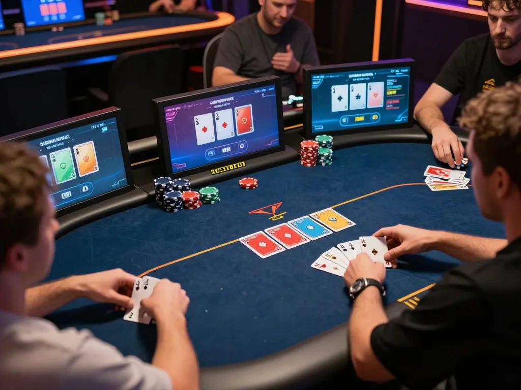 Experience excitement with rokok88 in an online poker game, showcasing intense gameplay and player interactions.