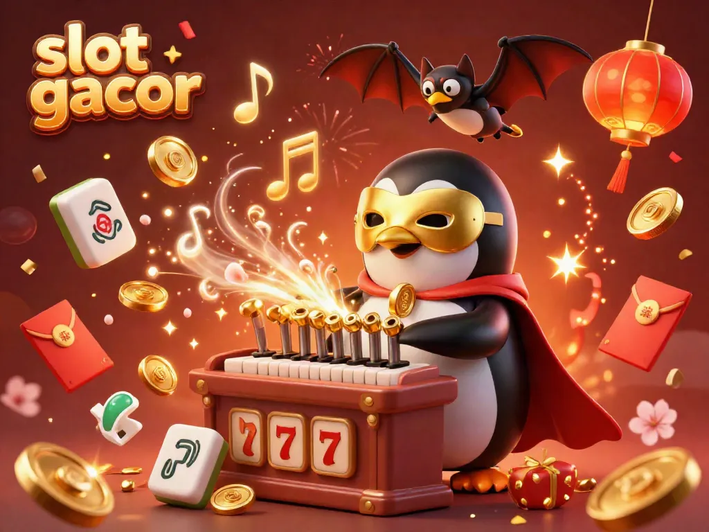 Experience the thrill of winning with slot gacor in a dynamic 3D casino scene featuring golden coins and vibrant symbols.