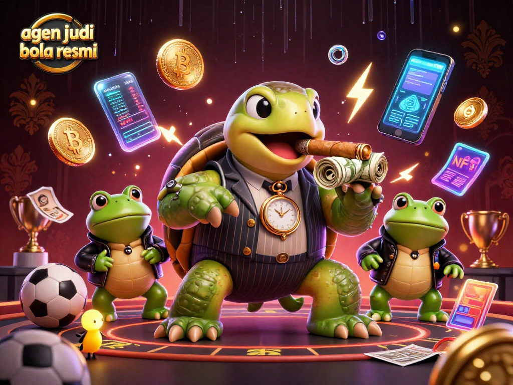 Engage in sports betting with the trusted agen judi bola resmi, featuring charismatic characters and vibrant casino elements.