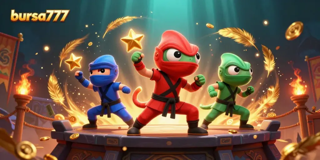 Rasakan keajaiban bursa777 dalam aksi tim ninja chameleon yang penuh warna dalam aksi real-time slot.