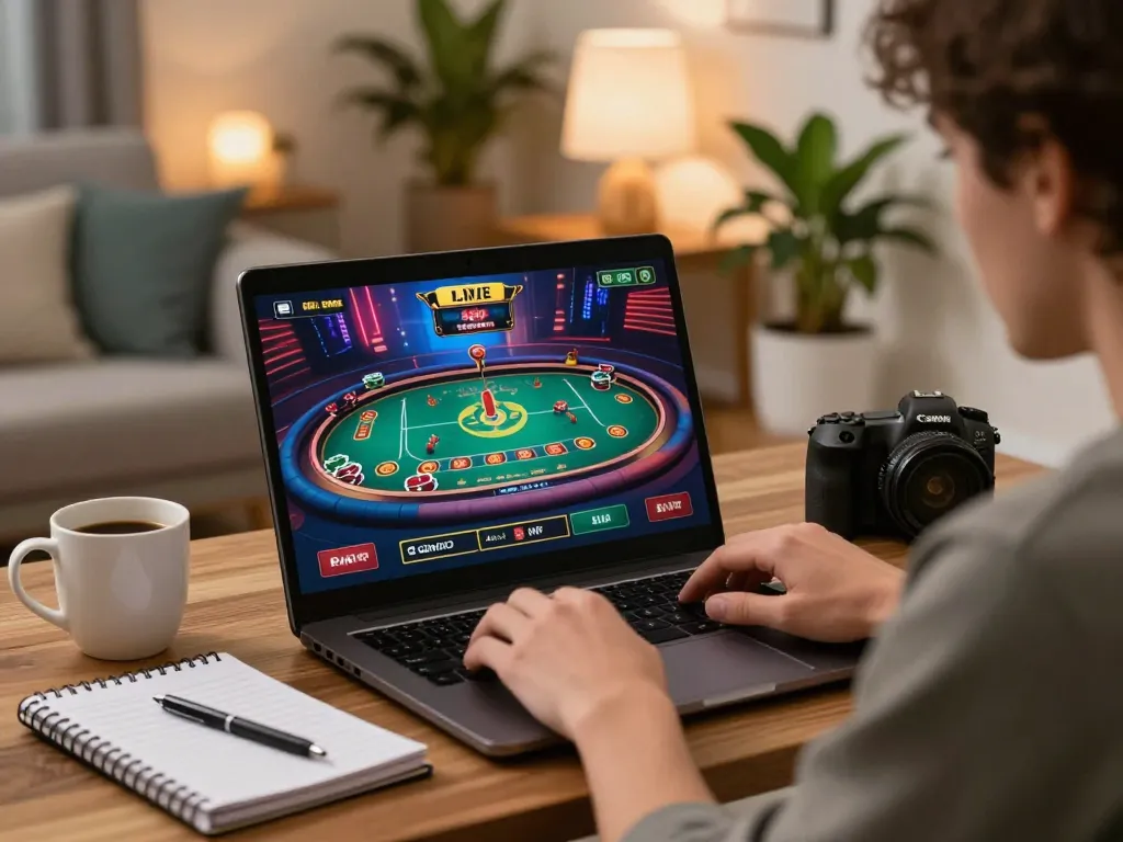 Terlibat dalam sesi dealer langsung di Paris888, menunjukkan permainan strategis dan suasana santai di rumah.