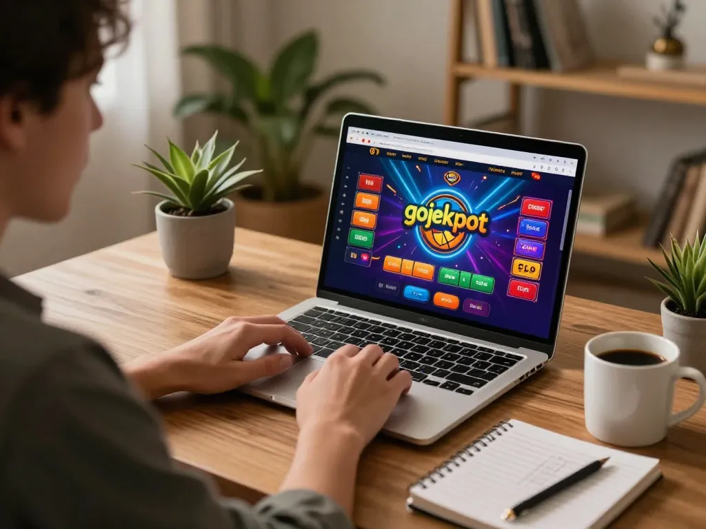 Engage with gojekpot using an online casino platform from a cozy home setup.