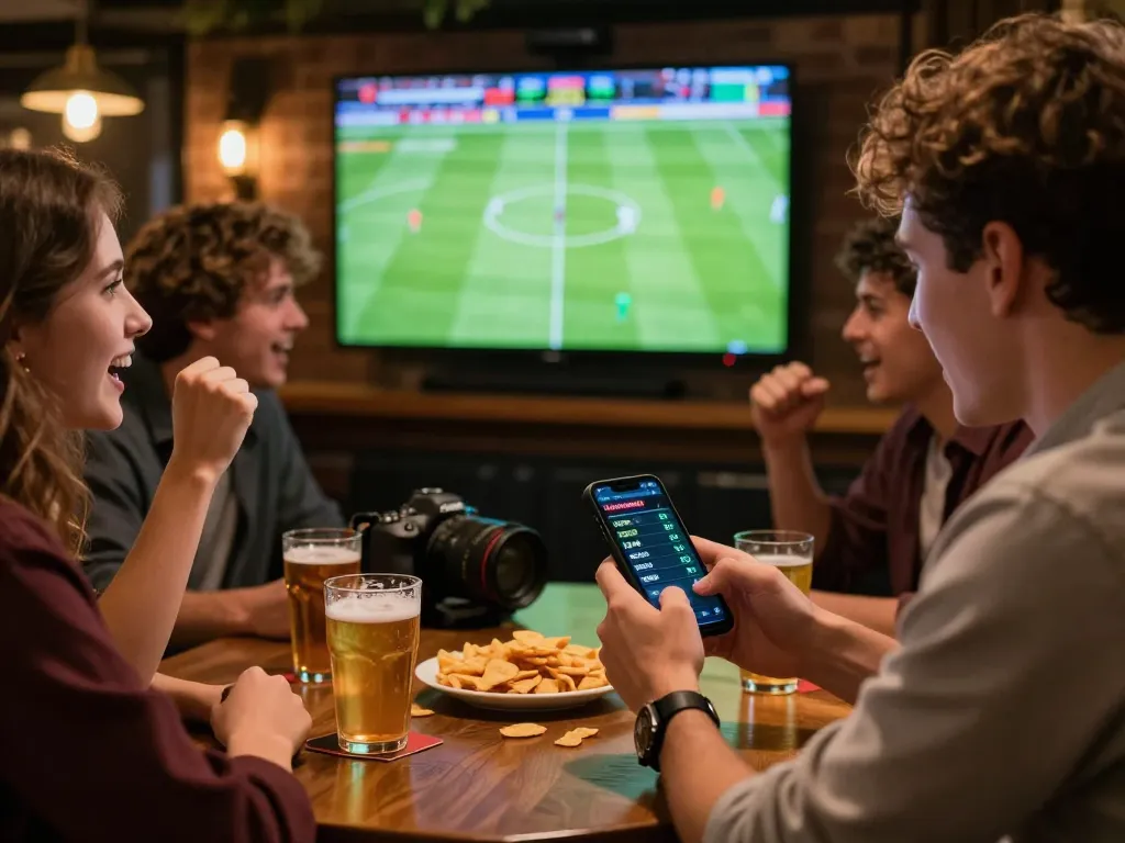 Tin soi kèo analysis during a live sports betting event creates an engaging and social atmosphere.