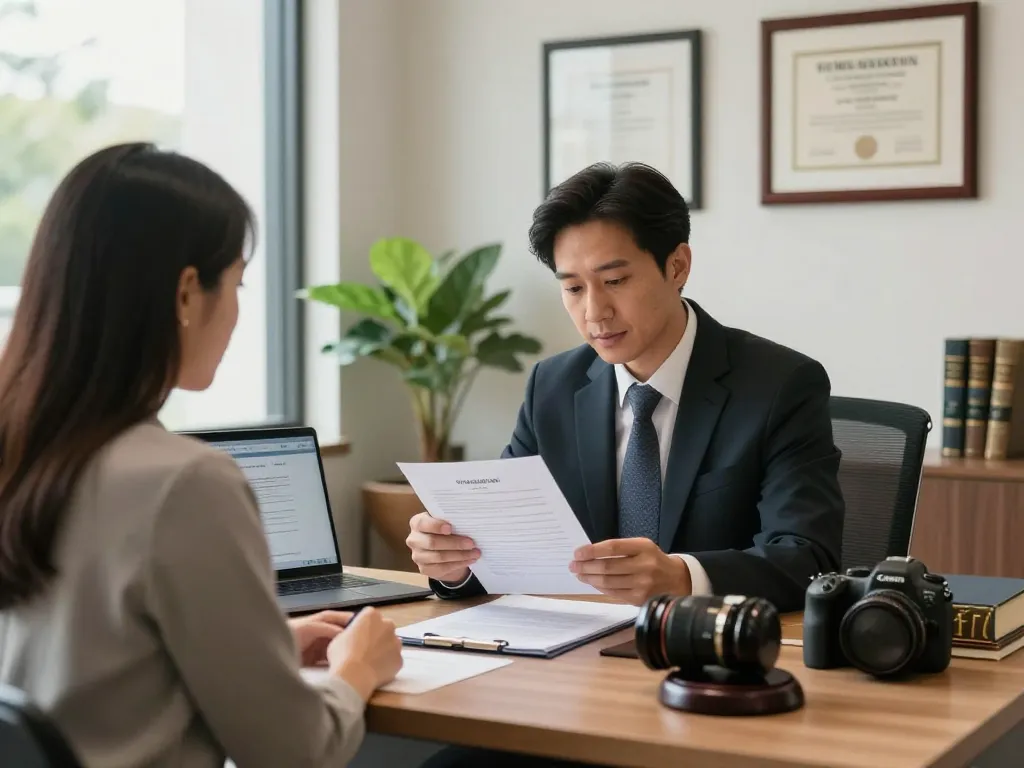Orlando Personal Injury Lawyer consulting with a client in a welcoming law office