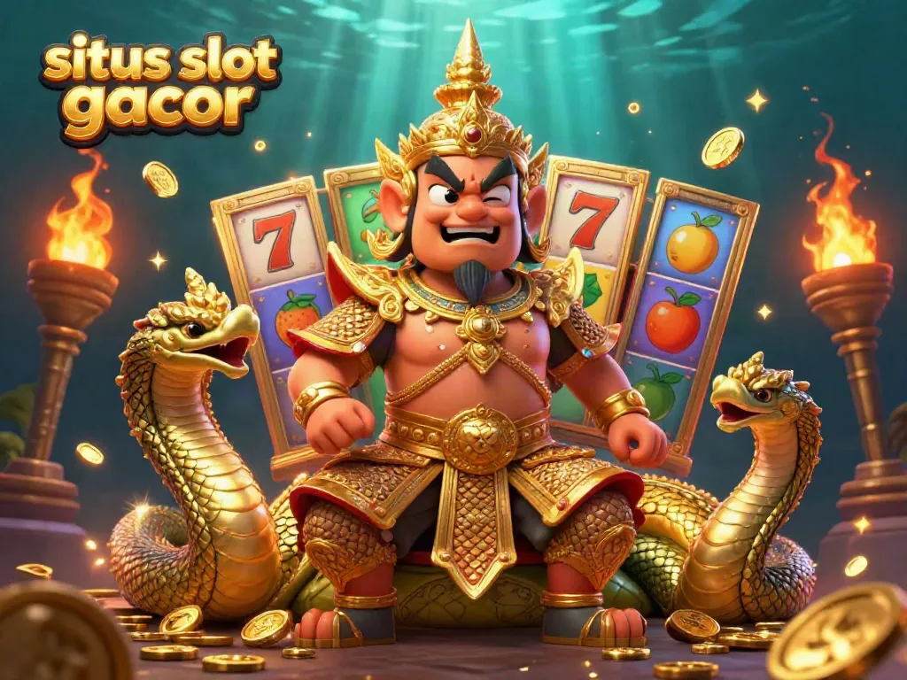 Gambarkan keberuntungan di situs slot gacor dengan objek permainan slot yang berwarna-warni.