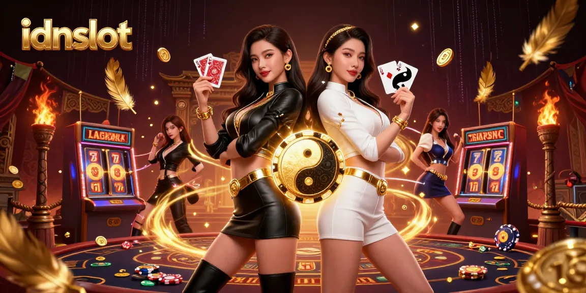 Engage in thrilling gameplay with idnslot as twin Asian women showcase dynamic casino energy and excitement.