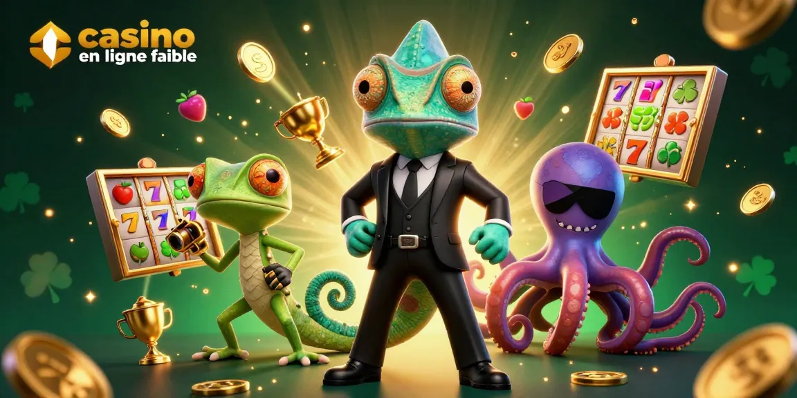Venez jouer au casino en ligne fiable avec cette illustration dynamique, mettant en avant la chance et le plaisir des jeux de casino.