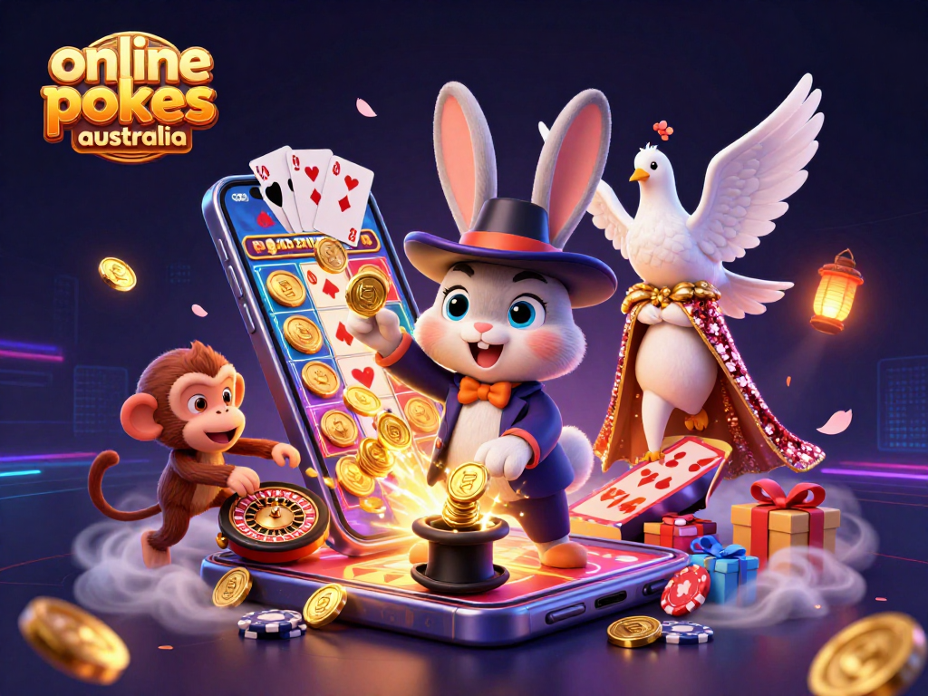 Spin to win with online pokies australia featuring magical characters and vibrant game elements.