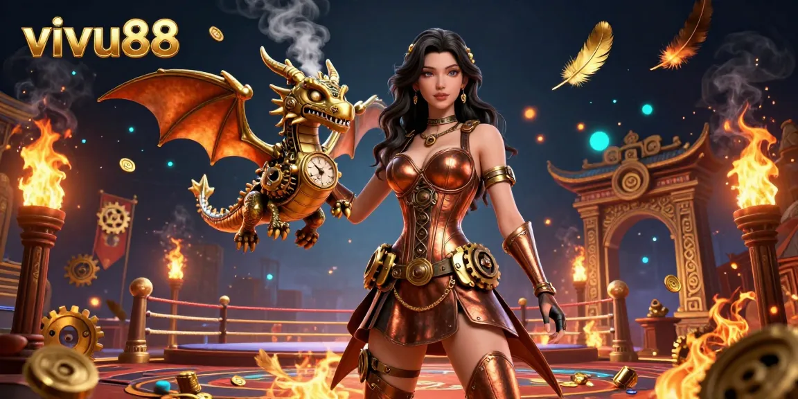 Experience the thrilling world of vivu88 with this vibrant 3D illustration showcasing epic casino gaming elements.