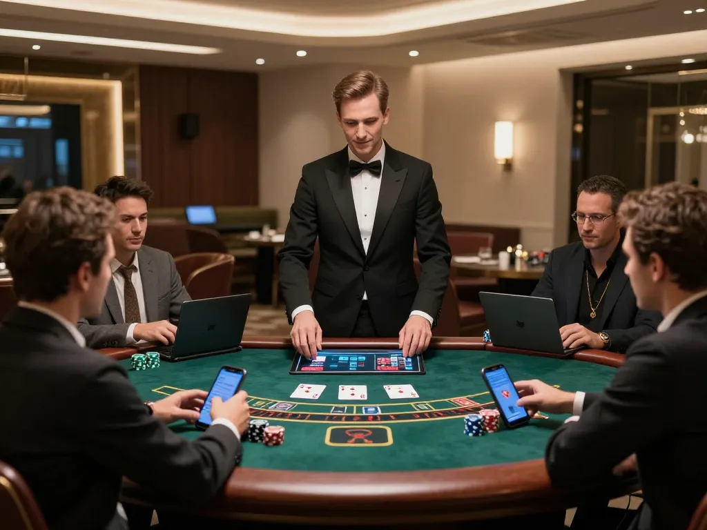 88vv players engaging in an online blackjack game, featured on an elegant virtual table.