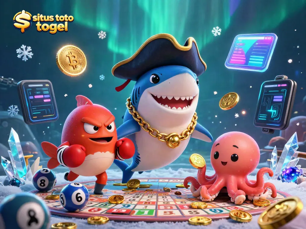 Experience the excitement of situs toto togel with dynamic characters and lottery elements in this vibrant illustration.