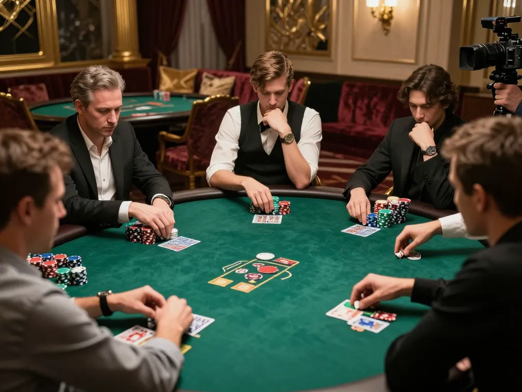 Players engage in a high-stakes poker game at rokok88, displaying strategic bets and gameplay.