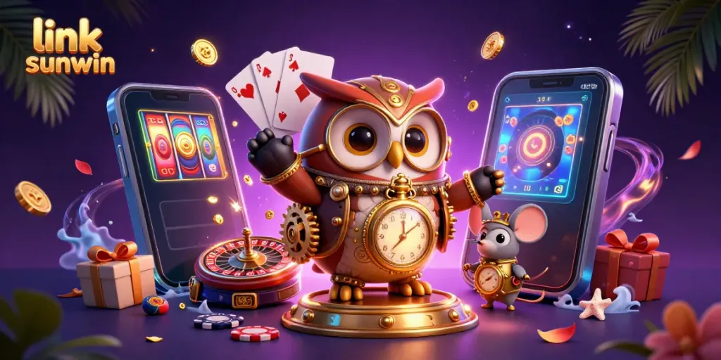 Experience exciting gameplay with link sunwin while enjoying vibrant casino elements in an immersive 3D scene.