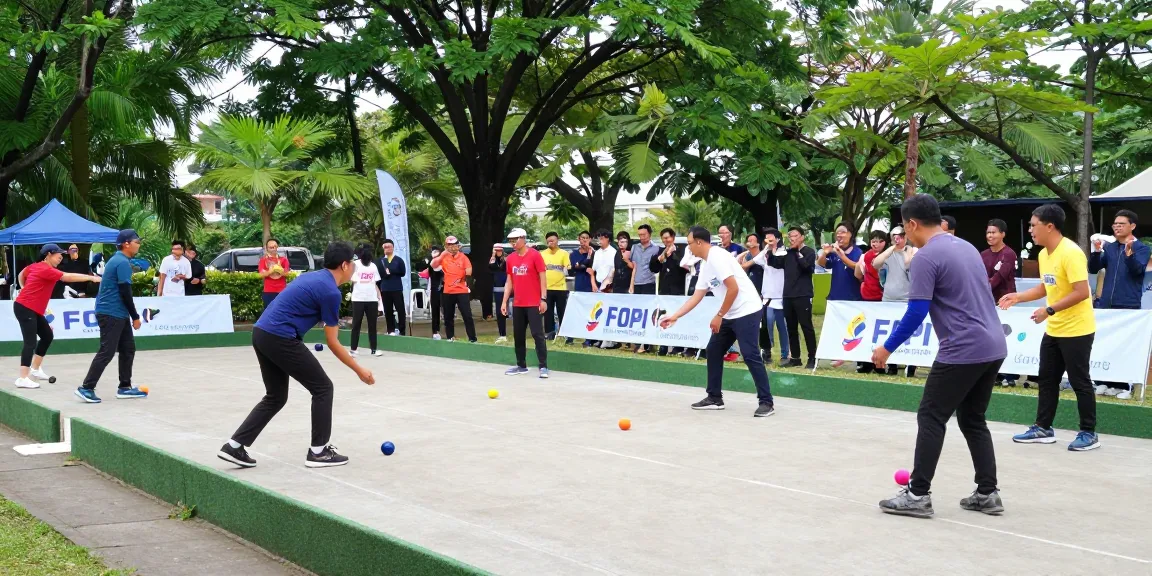 Turnamen petanque di FOPI Kota Bontang, menunjukkan semangat komunitas dan atlet.