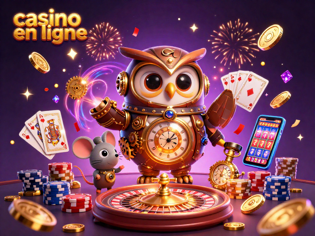 Mettre en avant des gains avec un casino en ligne vibrant de jetons et hologrammes animés.